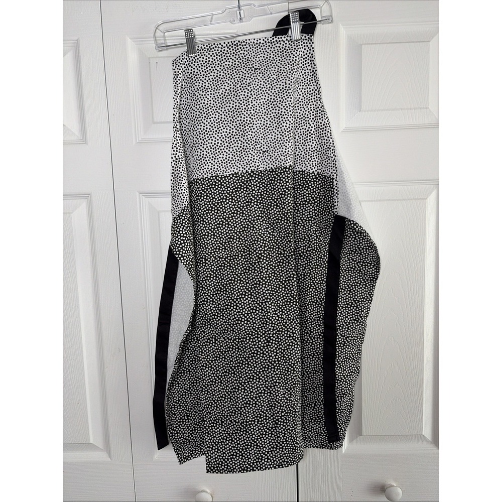 Thyme & Table Polka Dot Apron Womens Size OS Black White Kitchen Cooking Cotton